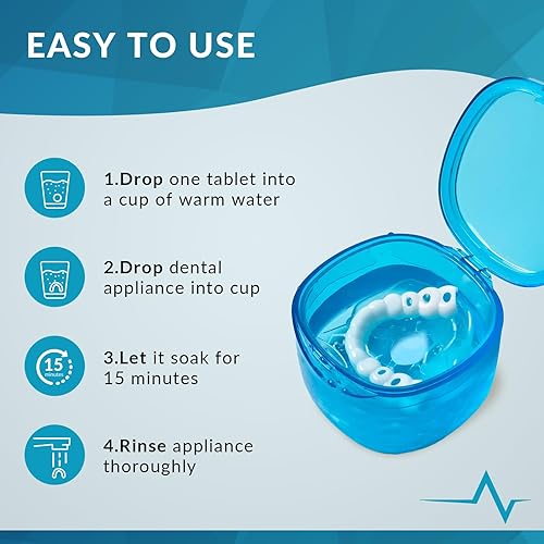 Miniatura 5 de Tabletas limpiadoras de retenedores para limpieza Invisalign, tabletas de limpieza intensiva de dentaduras postizas que eliminan el olor y la placa