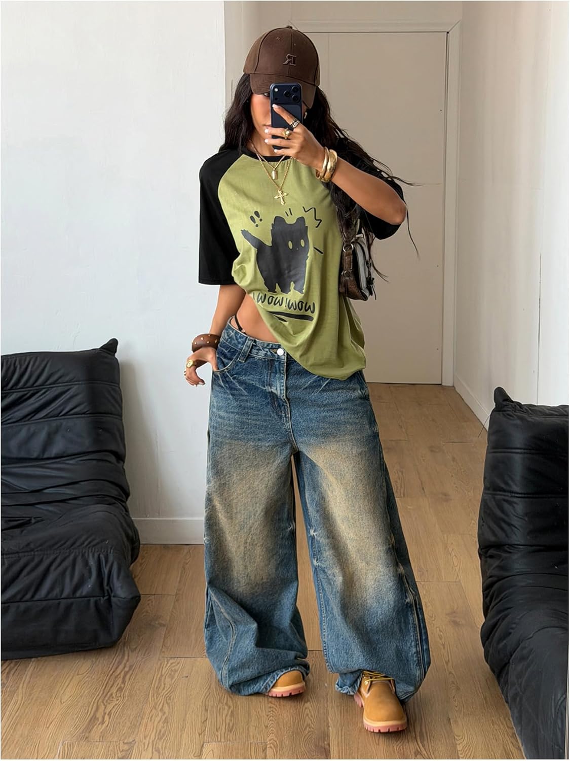 SOLY HUX Women's Cute Graphic T Shirts Preppy Baggy Tees Raglan Sleeve Aesthetic Oversized Tops Streetwear - Image 7