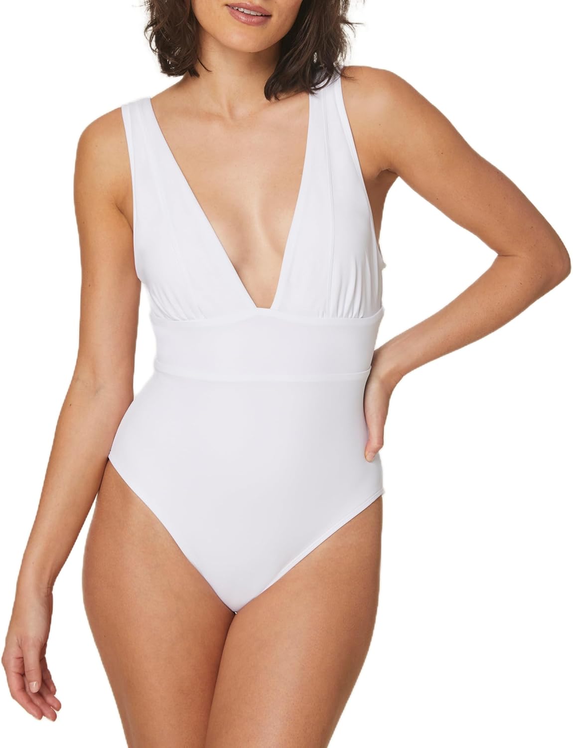 Andie Swim Women’s Mykonos One Piece Swimsuit – Compressive Bathing Suit, Tummy Control, Cheeky Coverage, Regular Torso Fit