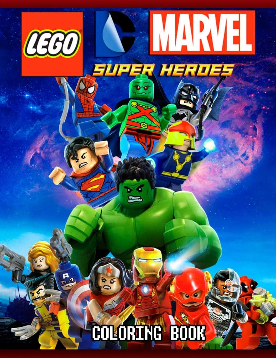 LEGO DC MARVEL superheroes coloring book: for kids ages 5-9