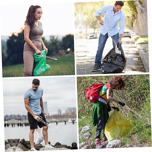 Miniatura 5 de Mobestech 2 pinzas largas para recoger basura, pinzas para fogata, pinzas para recoger basura, pinza para barbacoa, herramienta de agarre de mano,