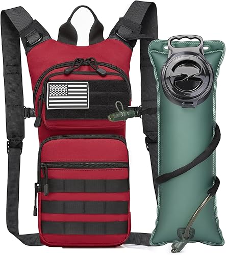 ATBP Bolsa de hidratación de agua aislada con vejiga de TPU de 3L Mochila táctica de hidratación Molle para senderismo, ciclismo, correr