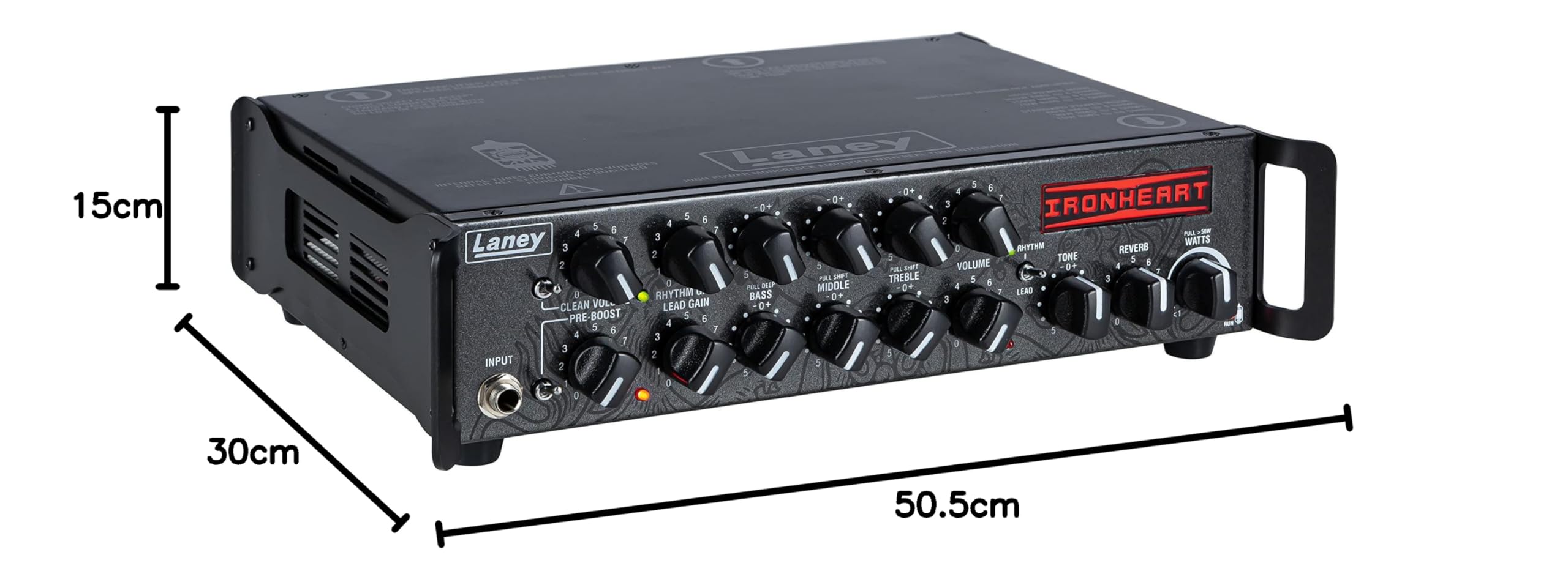 Laney Ironheart IRT-SLS - Testa per chitarra monoblocco e tubo, interfaccia USB, 300 W, colore: nero