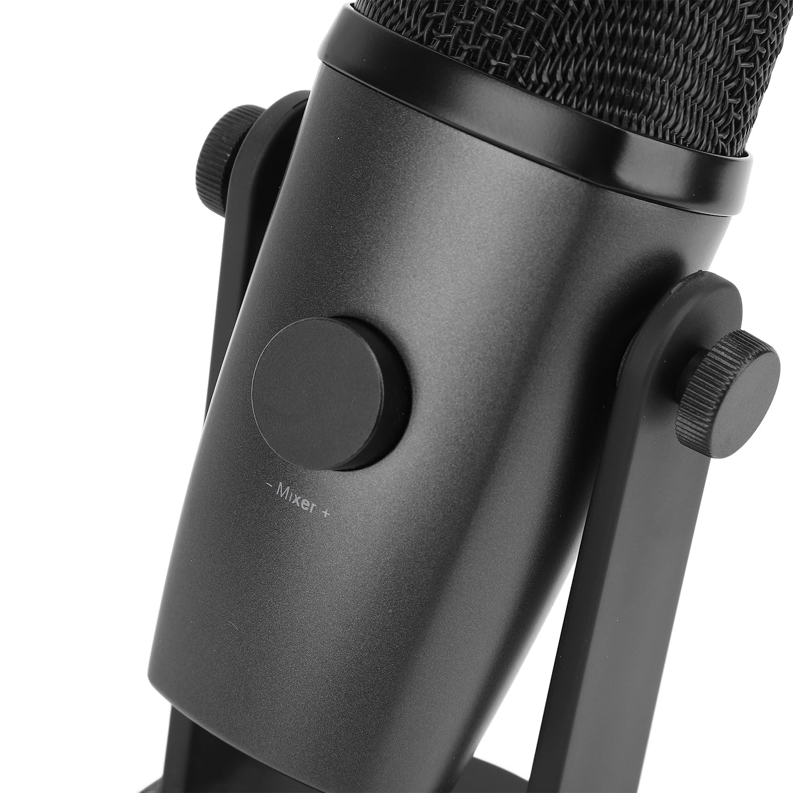 FILFEEL Profesjonalny Mikrofon Pojemnościowy USB z Uchwytem Antywstrząsowym, funkcją Szybkiego Wyciszania, Pokrętłem Wzmocnienia do Gier, Podcastów, Transmisji na żywo, Wideokonferencji