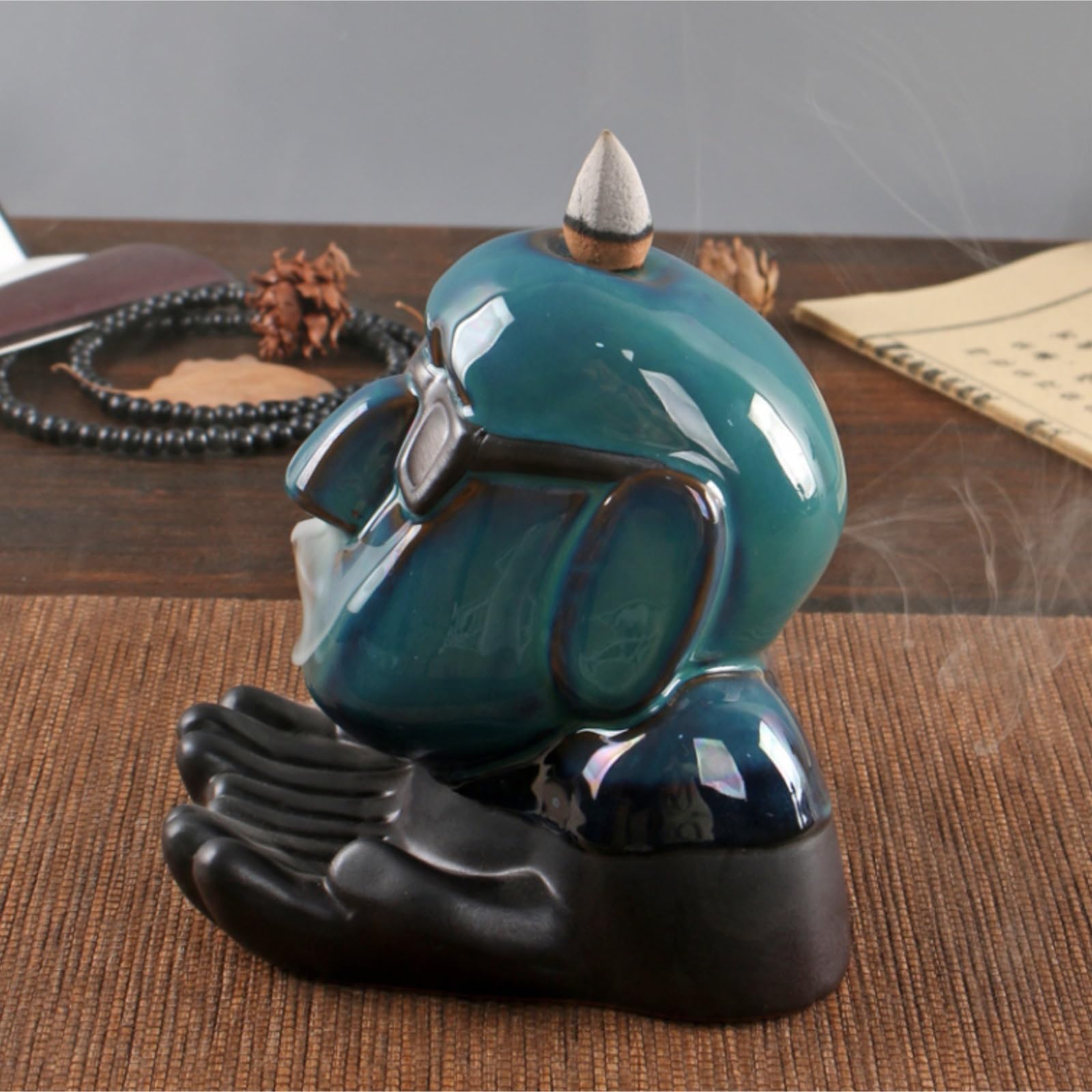 Porta Incenso Bruciatore Incenso Bruciatore di Incenso A Riflusso, Porta Incenso, Ornamenti in Ceramica, Flusso di Fumo, Bruciatore for Aromaterapia Portaincenso per Famiglia