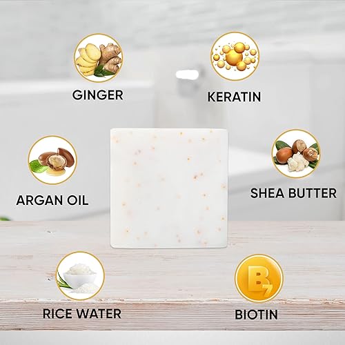 Miniatura 4 de VALITIC Barra de champú de agua de arroz y aceite de argán  Fortalece y promueve la revitalización del cabello  Libre de SLS y parabenos  Vegano