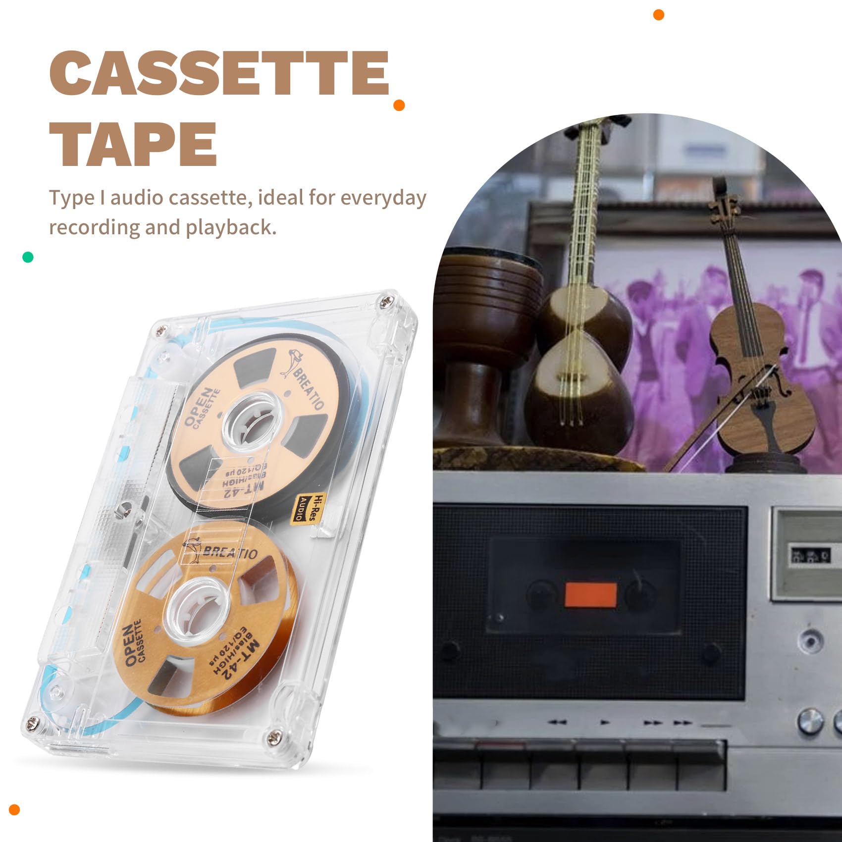A Cassetta Vuoto Audio retrò Bobina da 50 Minuti per Bobina in Metallo A Doppia Faccia I