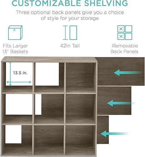 Miniatura 144 de Best Choice Products - Organizador de almacenamiento de 6 cubos, apertura de 13.5 pulgadas, estantería, estante de exhibición, personalizable con 3