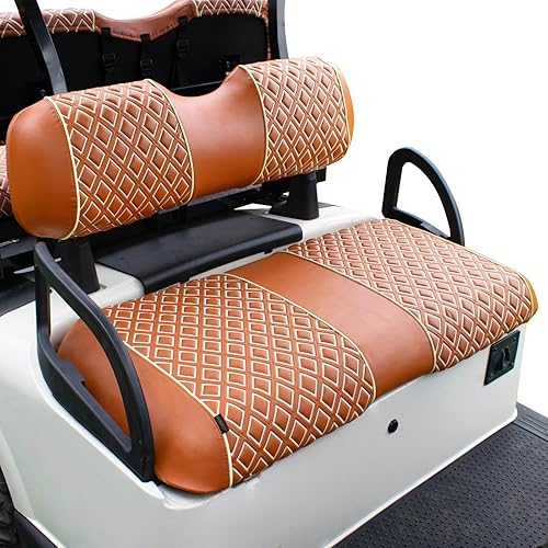 NOKINS Fundas de asiento de carrito de golf para EZGO RXV OEM Cojín de asiento ordinario, respaldo de asiento delantero Funda de asiento EZGO de