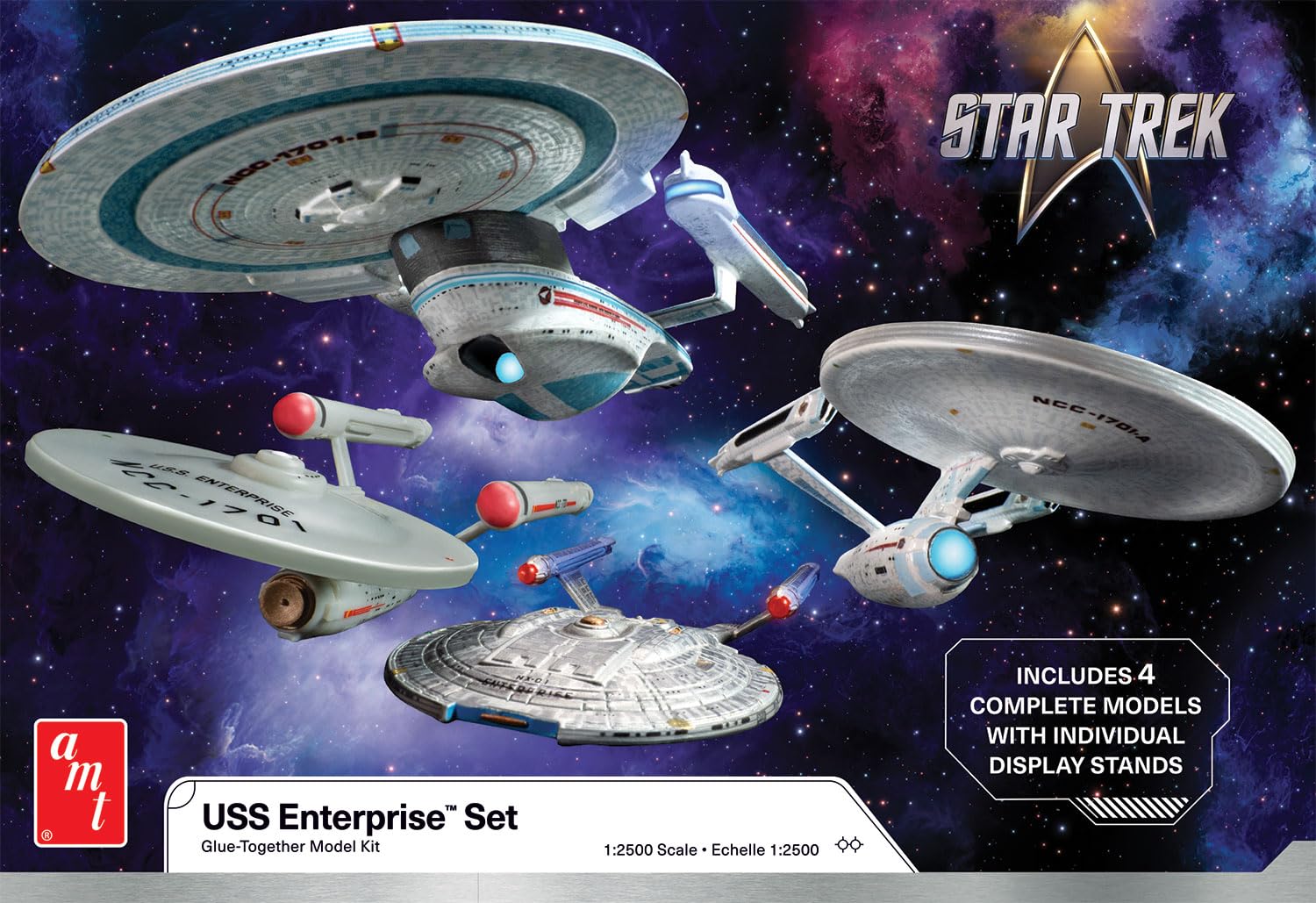 Amazon.com: AMT Star Trek U.S.S. Enterprise Four Ship Set 1:2500