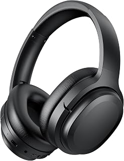 Hybrid Active Noise Cancelling Headphones, Transparency Mode, Hi-Fi Audio, Deep Bass, Wireless Over Ear Bluetooth Headphones, 30H Playtime, Foam Ear Cups, Clear Calls for Travel Home Office