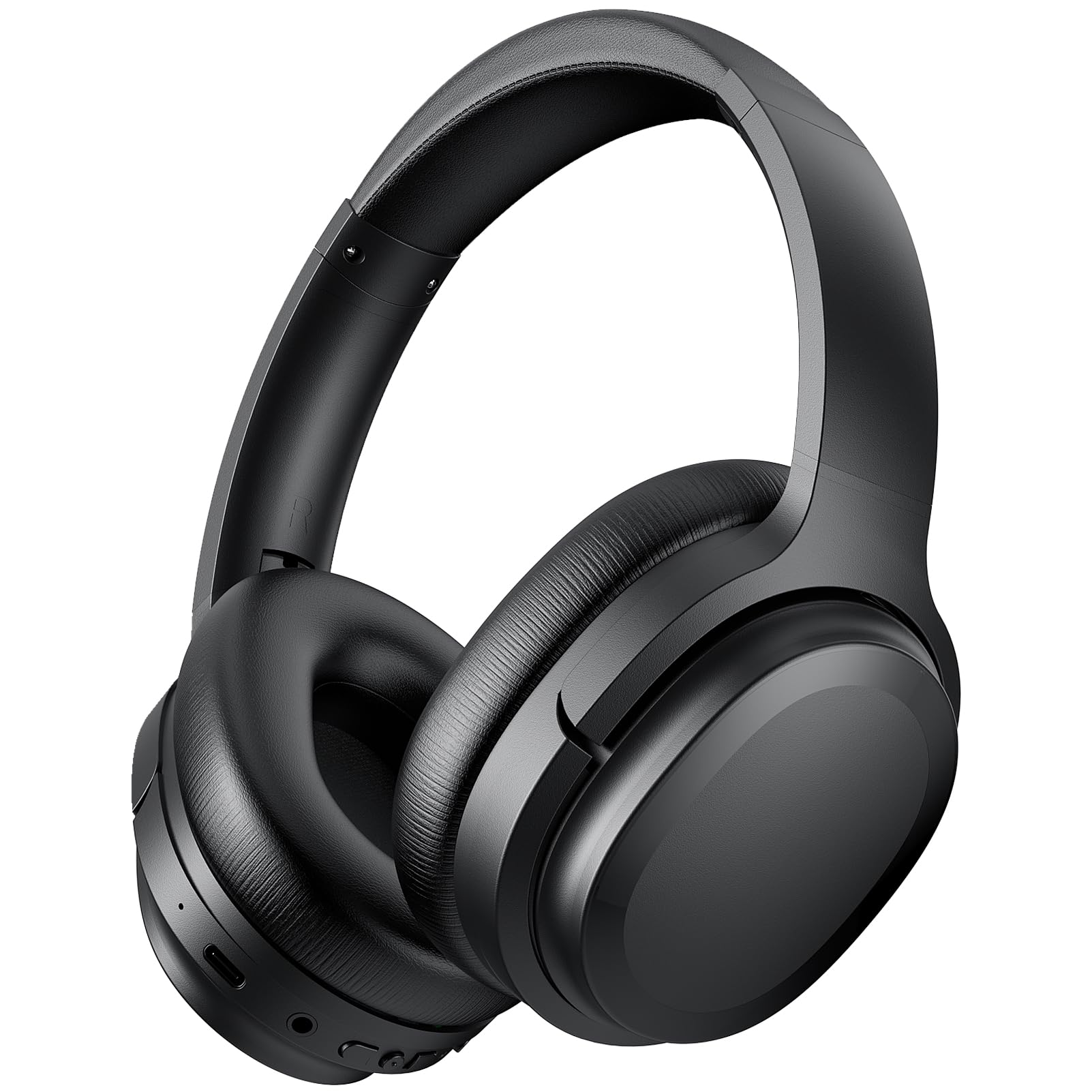 Vonaural Cuffie ibride con cancellazione attiva del rumore, modalità trasparenza, audio Hi-Fi, bassi profondi, cuffie Bluetooth over-ear wireless, 30 ore di autonomia, padiglioni auricolari in schiuma