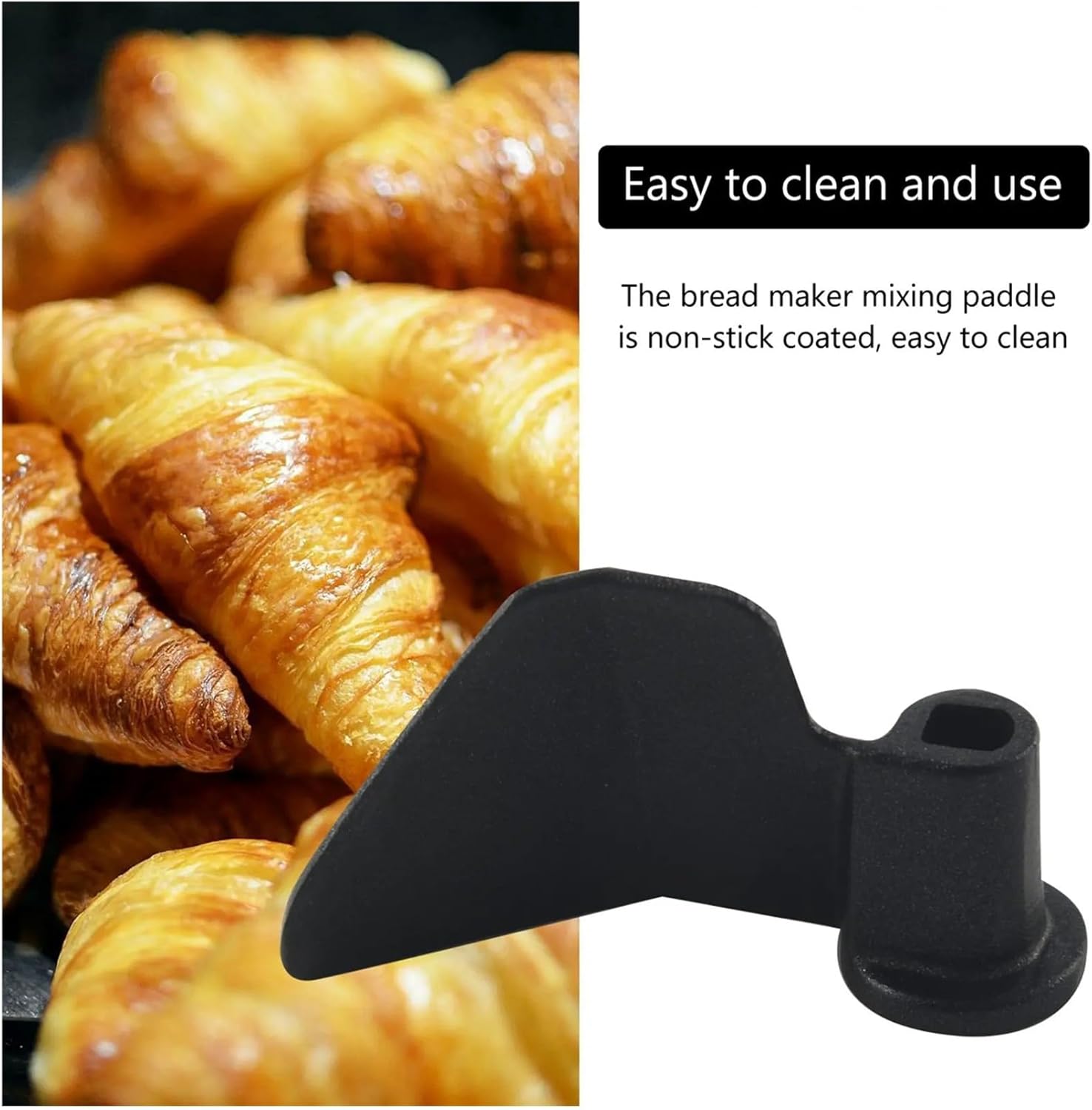 2 Pack Carbon Steel Non-Stick Coating Breadmaker Paddle, Replacement Parts Paddle For Bread Maker Machine