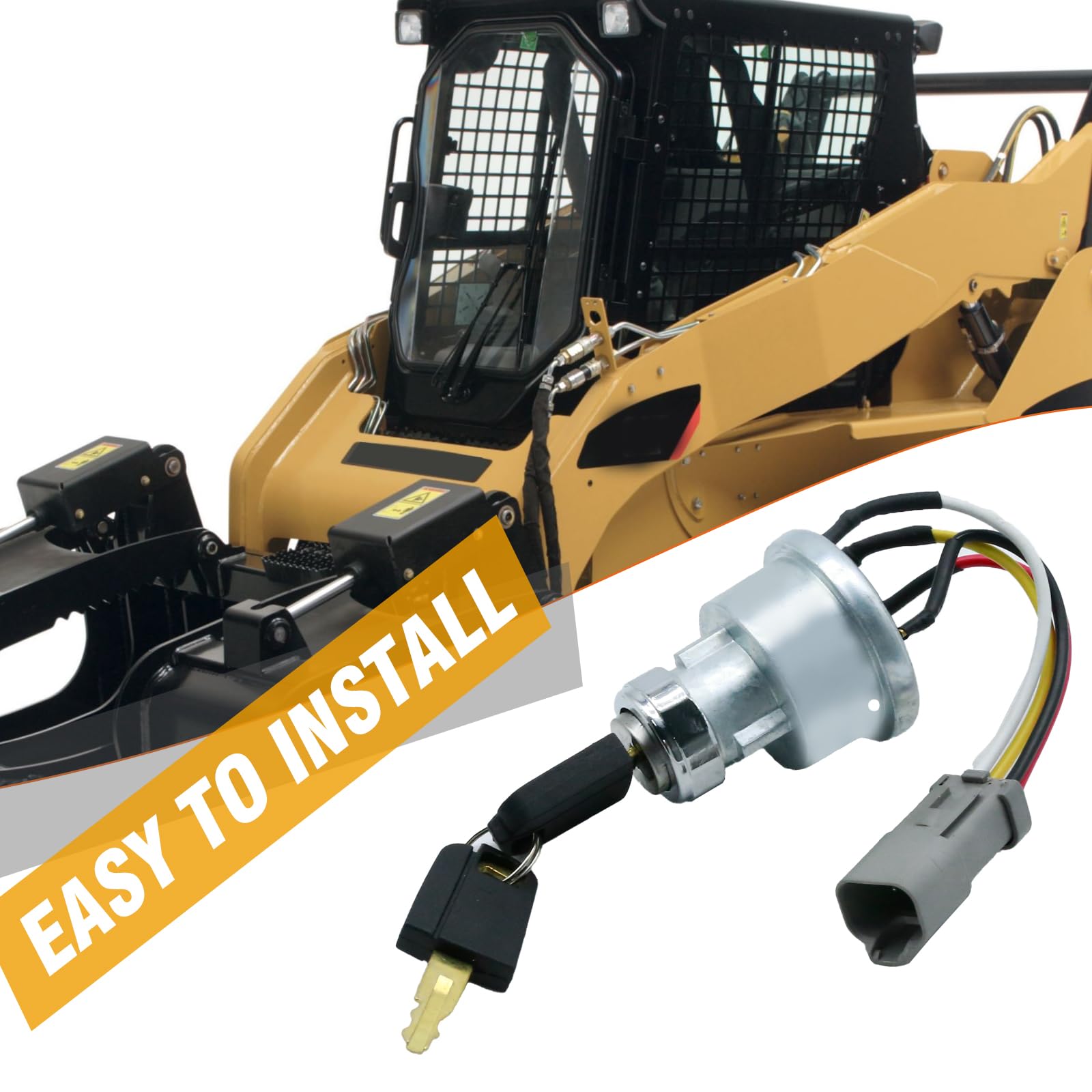 ケイティオン Hoypeyfiy 142-8858 Ignition Switch Assembly with 2 Keys, Ignition