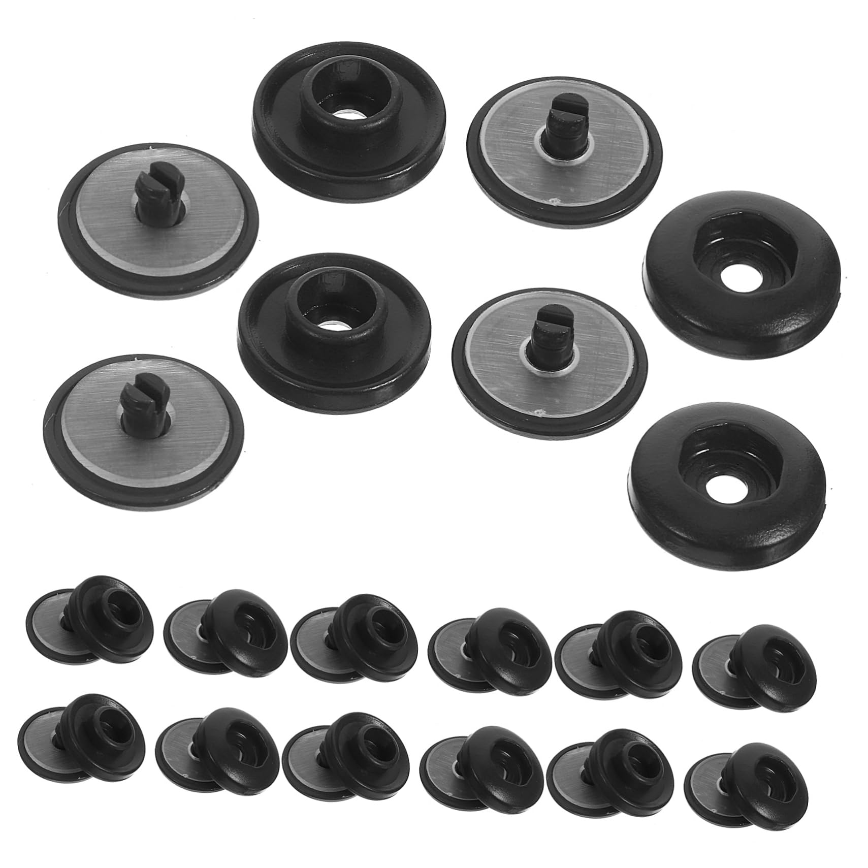 500juegos Botones Presión De Plástico Para Ropa y Manualidades Botones De Costura Para Bebés Accesorios De Diy Color Negro