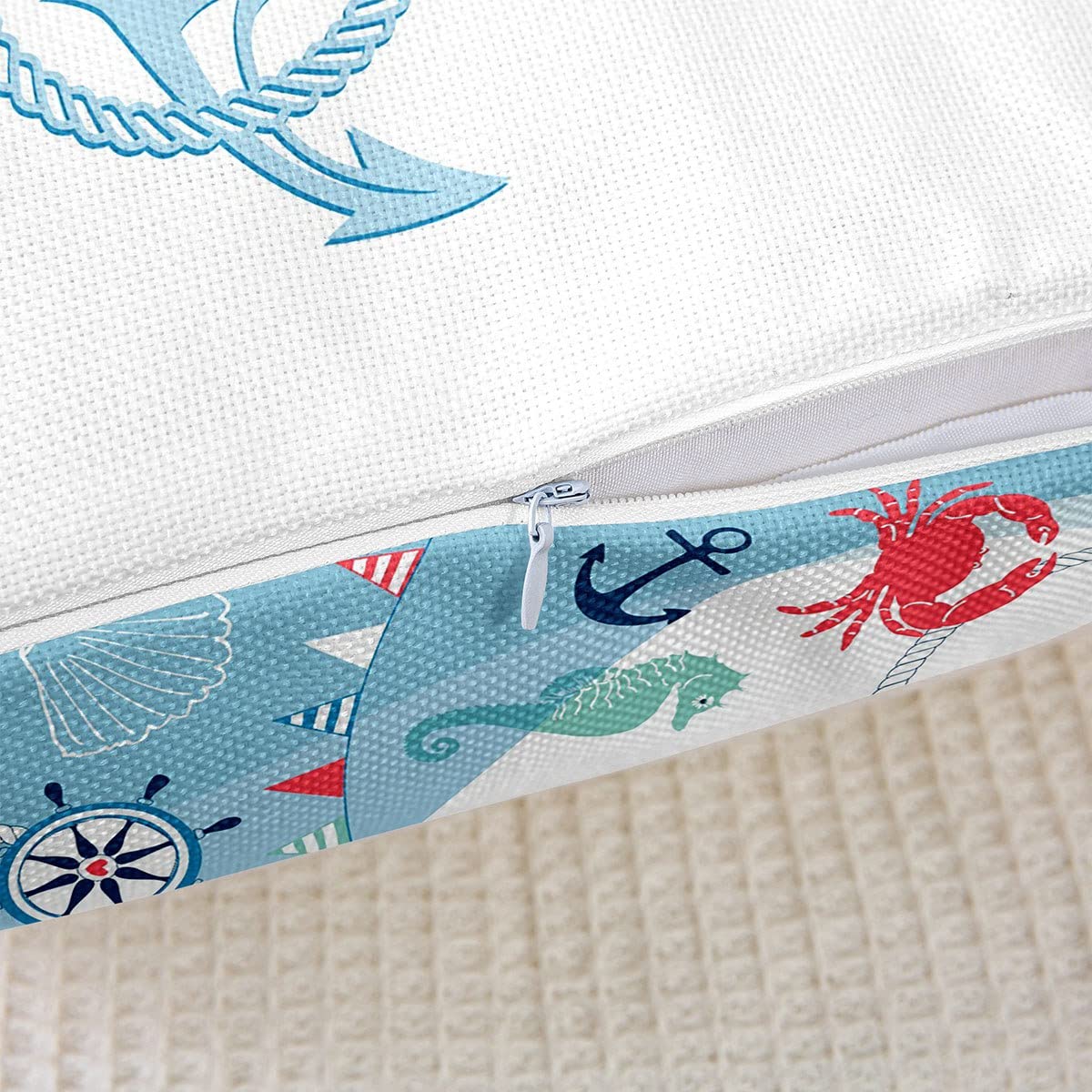 Federa Cuscino Nautica Quadrata Con Scritta 'Life Is Better On The Board' – Per Barca O Divano
