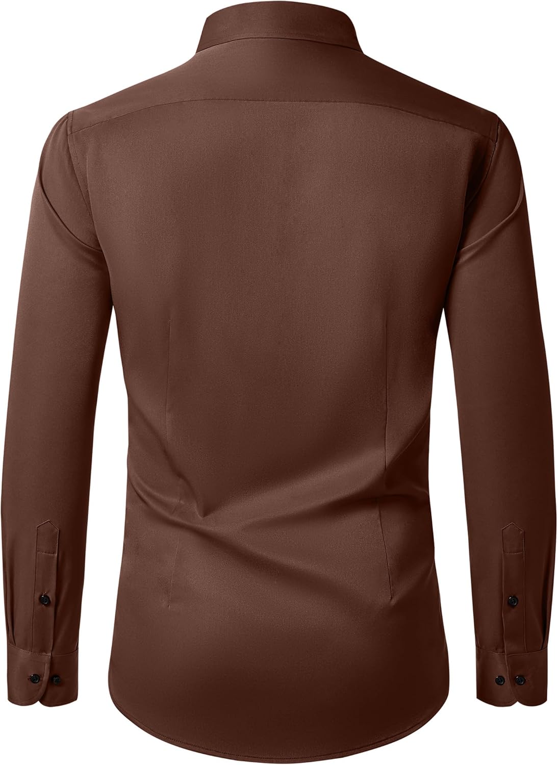 Men's Dress Shirts Long Sleeve Stretch Wrinkle Free Wedding Formal Business Button Down Shirt - Image 2