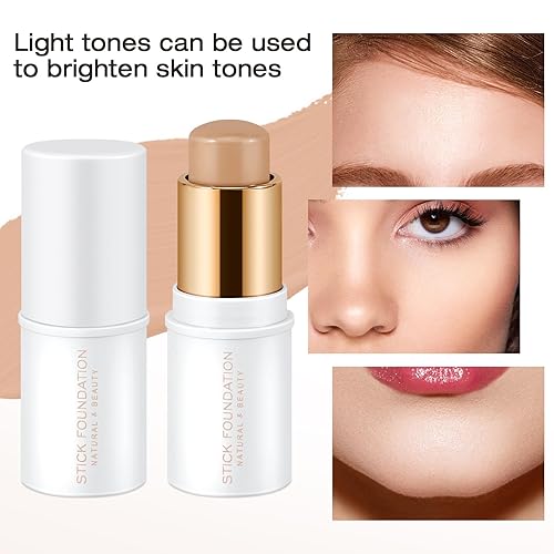 Miniatura 4 de Boobeen Barra de base facial de cobertura completa, barra corrector de contorno de crema mate suave, barra de maquillaje de larga duración, fácil de