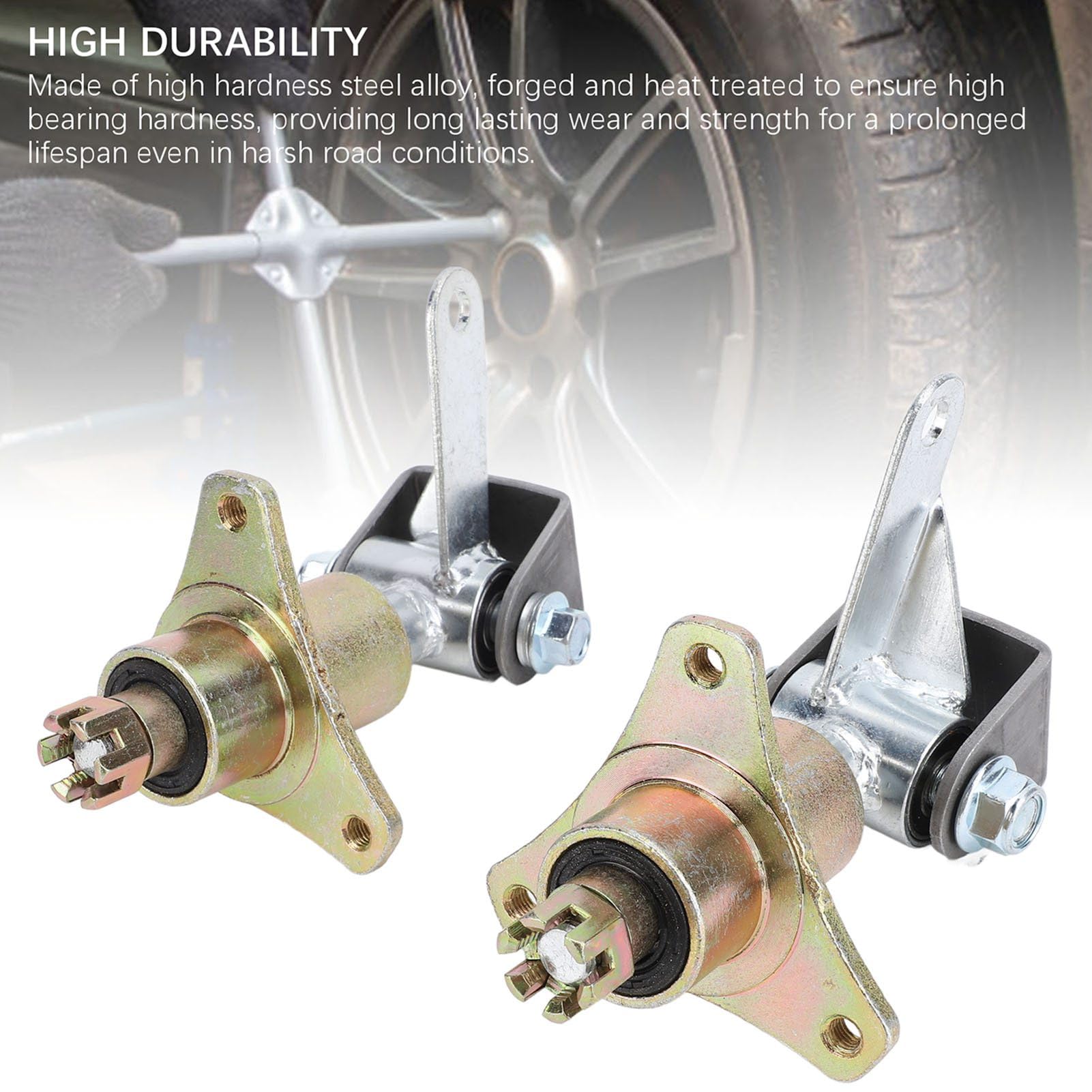 Aramox Lenkknöchelspindel 6 Zoll Radlager Spindel Vorderrad nach Rechts Rechts für ATV Quad GO Kart mit 78 Mm Hub -Hub -Lochabstand