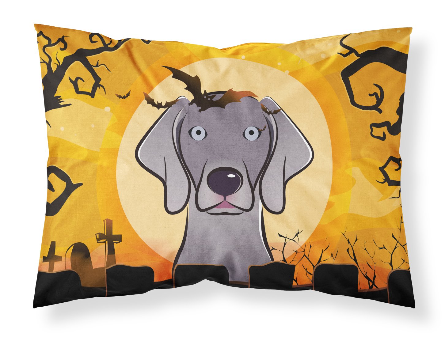 Taie d oreiller Weimaraner Halloween Caroline s Treasures grand format multicolore pour salon