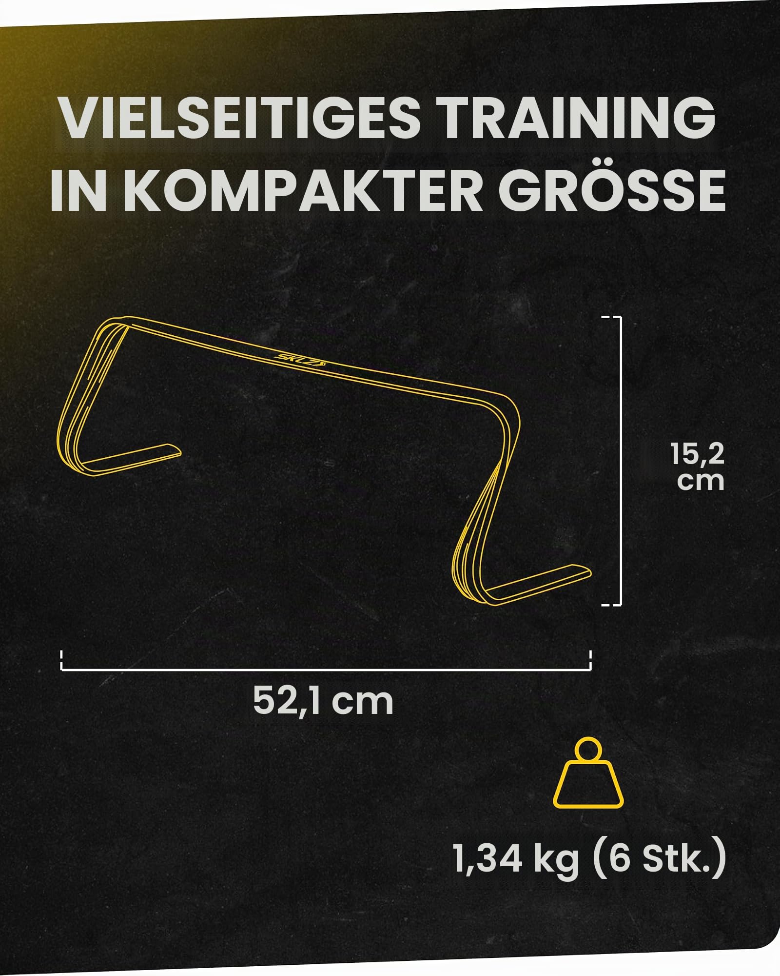 SKLZ Trainingshürden Trainingshürden, gelb/schwarz, One Size, H6IN-001