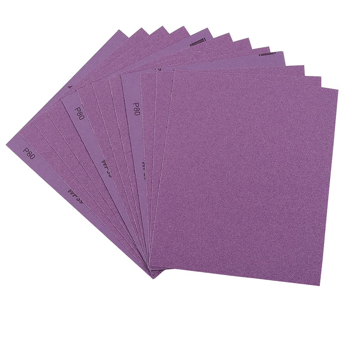 Sandpaper 80 Grit, Wet Dry Sanding Sheets 9 x 11 Inch, Advanced White Fused Alumina Abrasive Sander Paper for Wood Furniture Finishing, Metal Sanding,