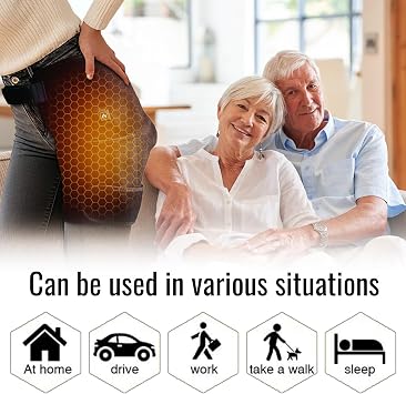 Hip Massager with Red Light and Heat, 2026 New Electric Heating Hip Support, Heating Pad with 3 Levels, Adjustable Infrared Light Belt for Relaxation and Comfort, Gift for Men Women