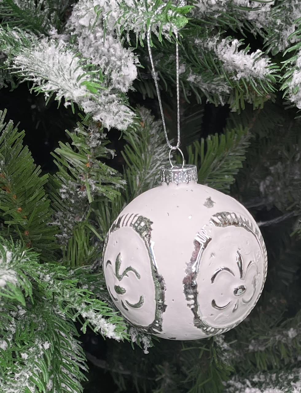 MC Trend Lot de 12 boules de Noël élégantes en verre de luxe Ø 8 cm Boules de Noël Décoration de Noël Rouge/Or/Argent Transparent (assortiment K)