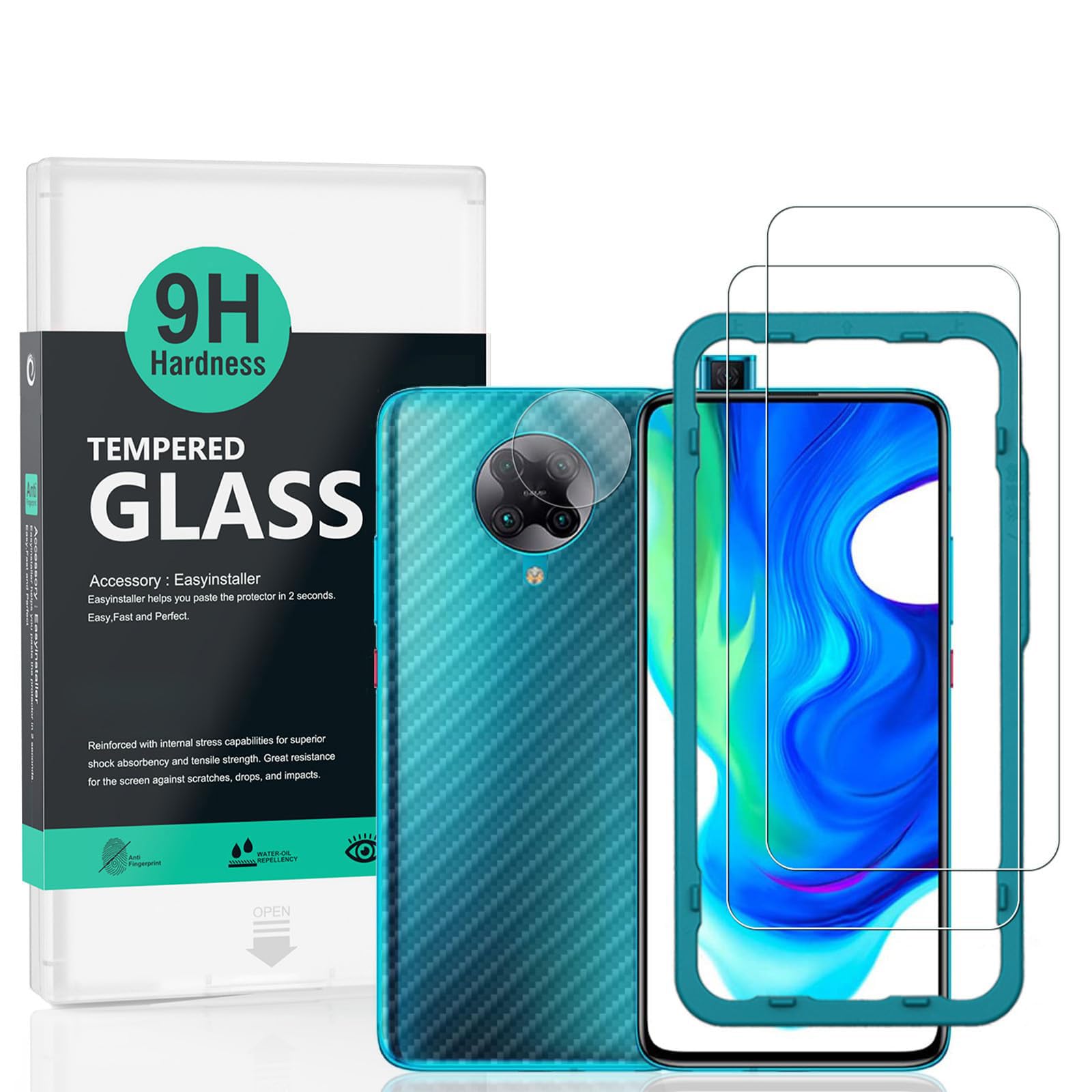 Screen Protectors Poco F2 Tempered Glass Ibywind 2PCS Pack Redmi
