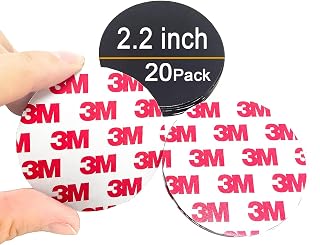 55MM Big Round Magnets with Adhesive Backing,Precut Strong Sticky Magnetic Dots Tapes for DIY Crafts Projects Whiteboard, Fridge, Organization(Diameter 2.2" x 0.08" Thick-20PCS)