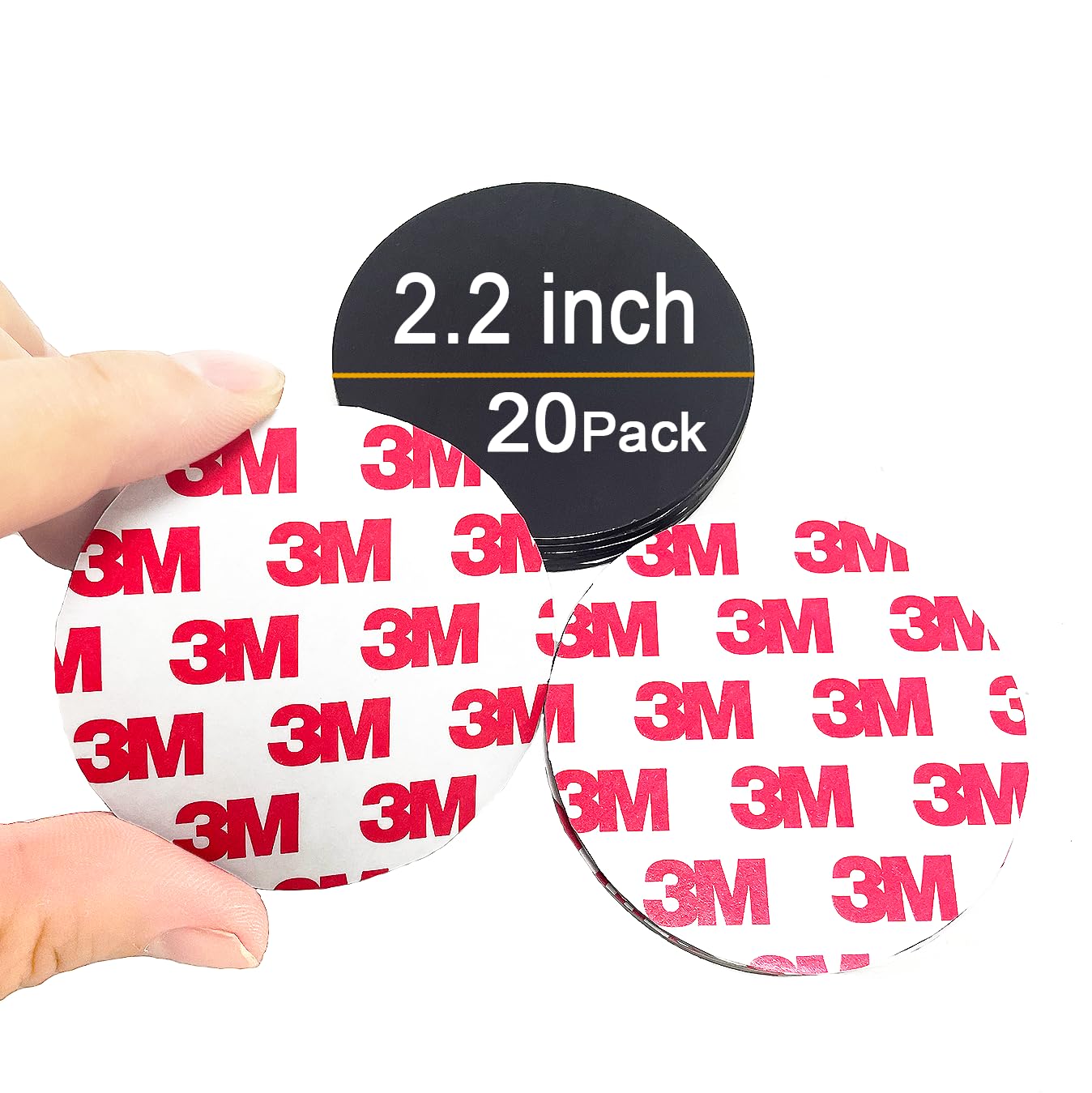 55MM Big Round Magnets with Adhesive Backing,Precut Strong Sticky Magnetic Dots Tapes for DIY Crafts Projects Whiteboard, Fridge, Organization(