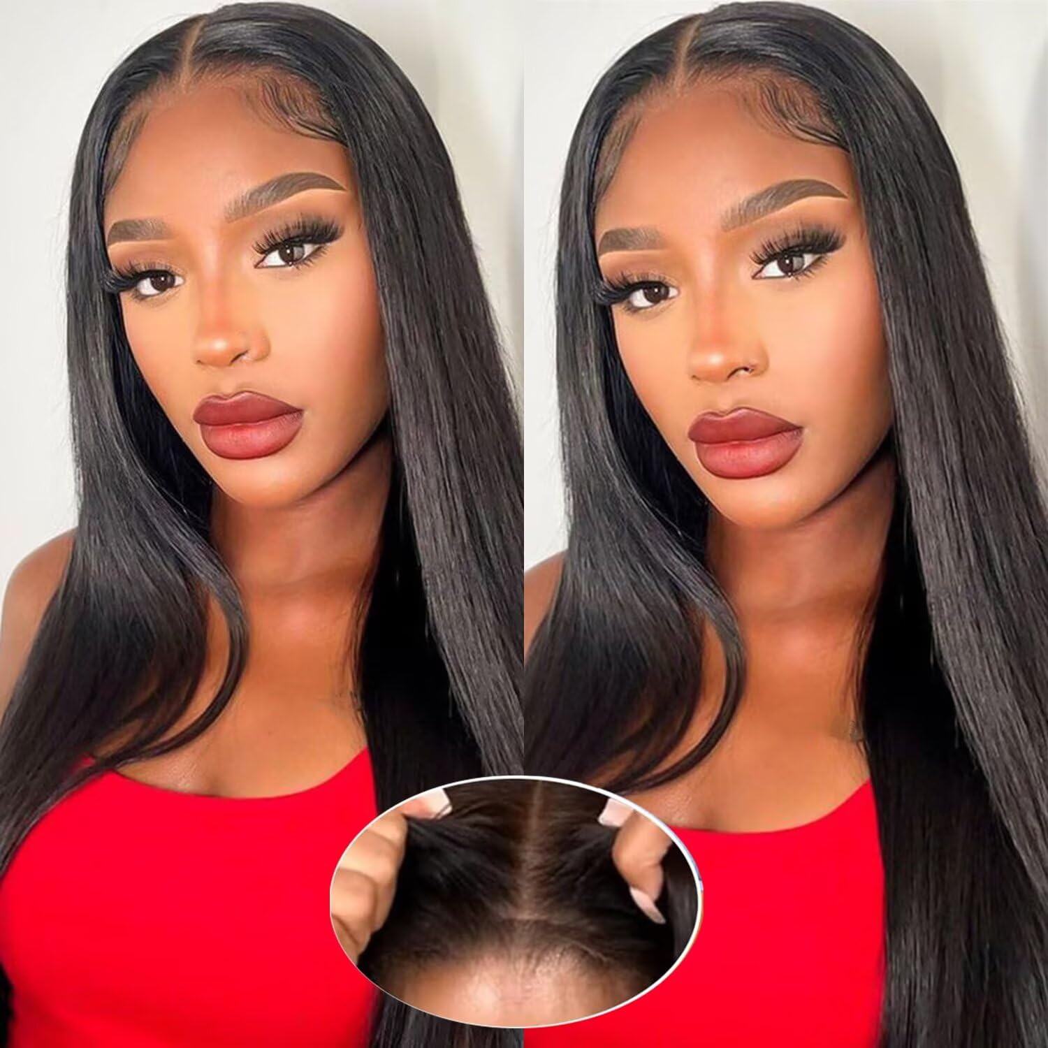 20 INCH Wear and Go Glueless Wig Human Hair Pre Plucked Pre Cut 180% Density 4x4 Glueless Lace Front Human Hair Wigs for Black Women - Image 2