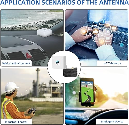 Miniatura 5 de MASWELL Tornillo de antena GPS y montaje adhesivo 3M Antena GNSS macho SMA GPS GLONASS BEIDOU GAILEO L1 Banda 1561-1602MHz IP67 Cable de