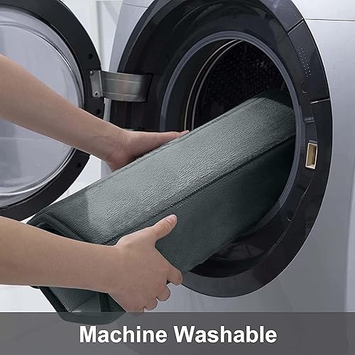 Miniatura 5 de Buganda - Tapetes de baño de espuma viscoelástica suaves, antideslizantes y absorbentes, con forro trasero de goma, tapete largo para suelo de baño,