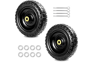 Fit Gorilla Carts Wheels 10'' No Flat Garden Cart Tire Wagon/Wheelbarrow Tires...