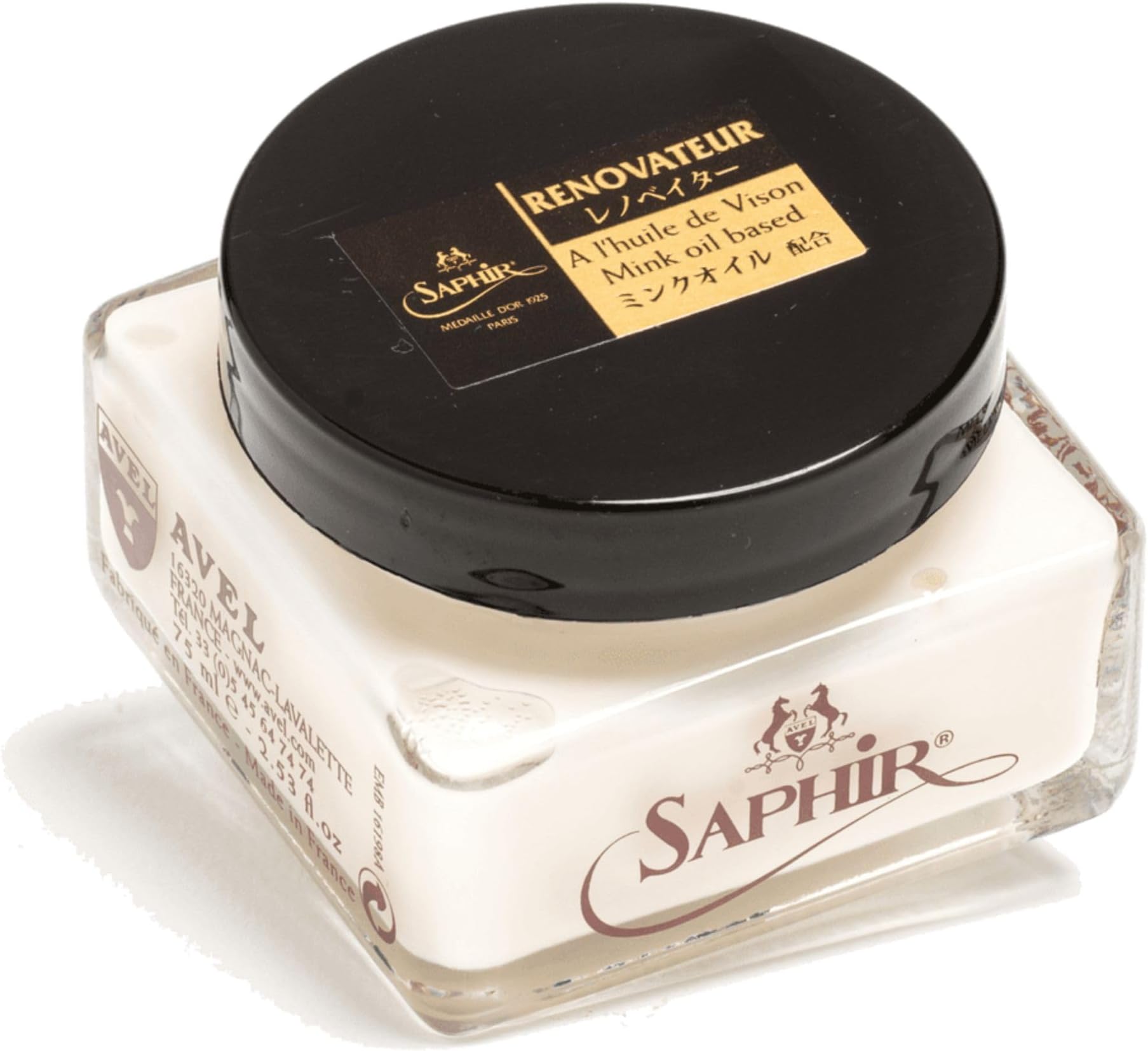 Saphir Medaille dOr Renovator All-Purpose Leather Shoe Cleaner Conditioner - With Mink Oil.