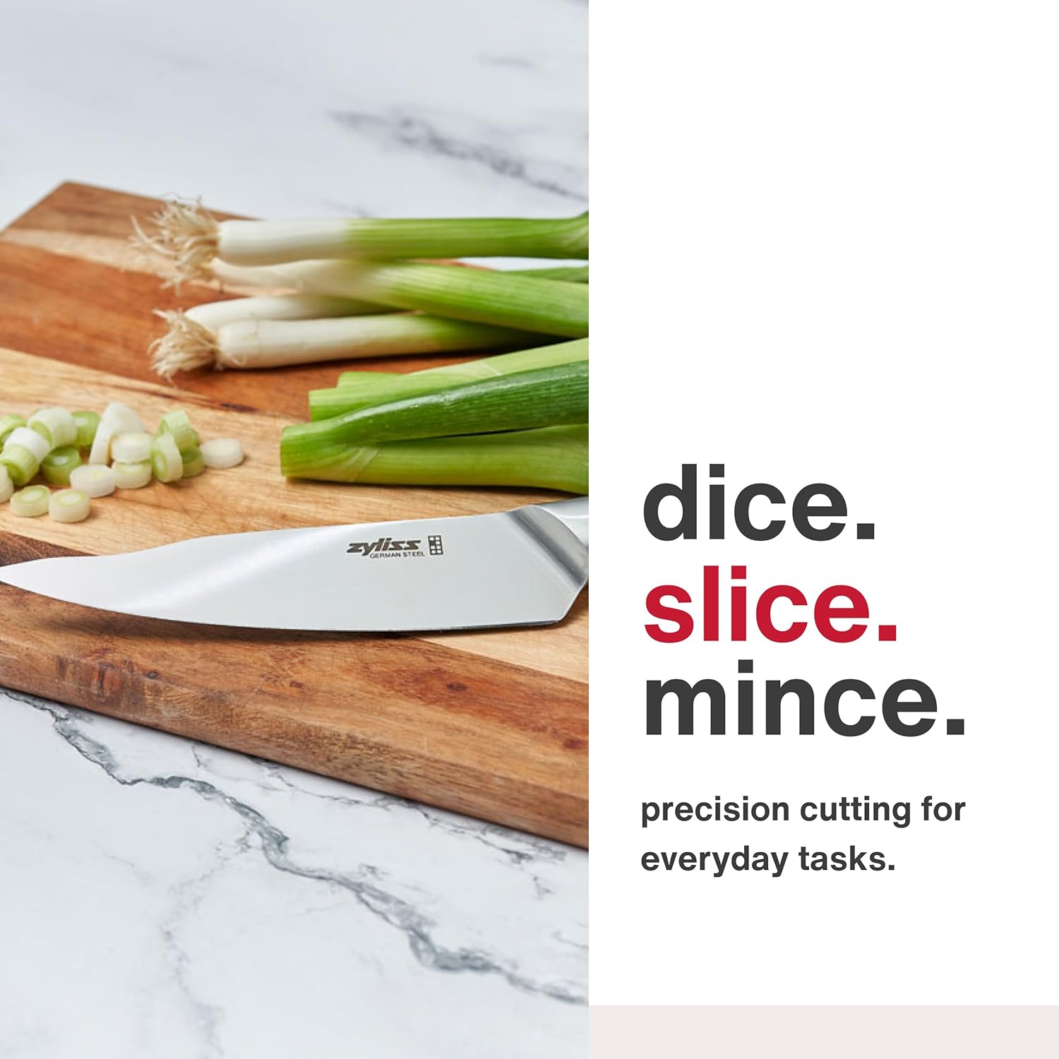 Zyliss Comfort Pro Utility Knife - Full Tang Meat & Vegetable Knife - Ice Hardened Stainless Steel Meat Slicing Cutter - Cutlery with Antibacterial Handle - Black/Stainless Steel - 5.5 inches