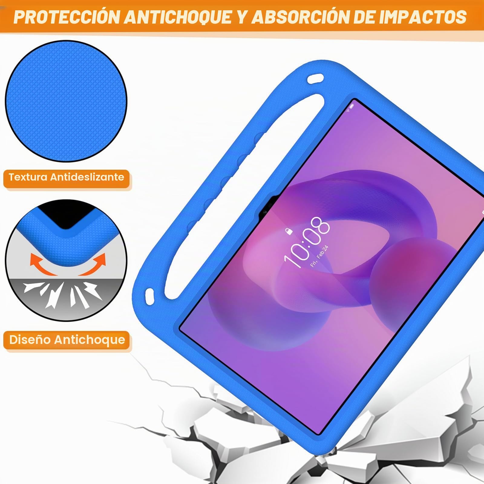 Niños Funda para Lenovo Idea Tab 11 Pulgadas Tablet (TB336ZU / TB336FU) 2025 Capa, Soporte Función con asa a Prueba de Golpes Funda, Azul