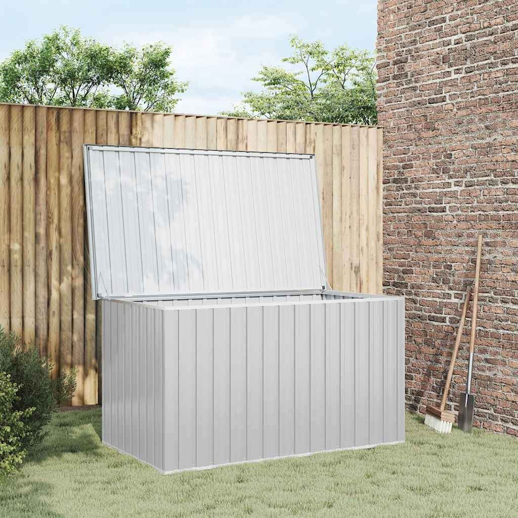 Cassapanca da giardino grigio, 171 x 99 x 93 cm, resistente alle intemperie, per cuscini, coperte, attrezzi da giardino e accessori, robusta, spaziosa cassapanca per terrazza, balcone e