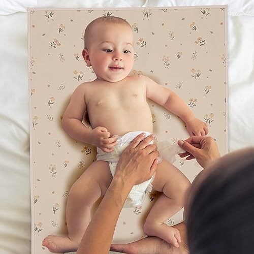 Miniatura 3 de Cambiador de cuero vegano para bebé, cambiador portátil lavable, tapete cambiador de viaje plegable para bebé, regalos de ducha para recién nacidos