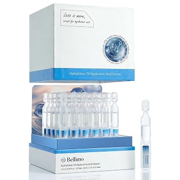 3% Hyaluronic Acid Serum for Face with 7D Multi-Layer Hydration, Ultra Hydrating Face Serum Anti-Aging Facial Moisturizer for Dry & Sensitive Skin Pre-Makeup Skincare Single-Use Vials 1.2ml x 30pcs