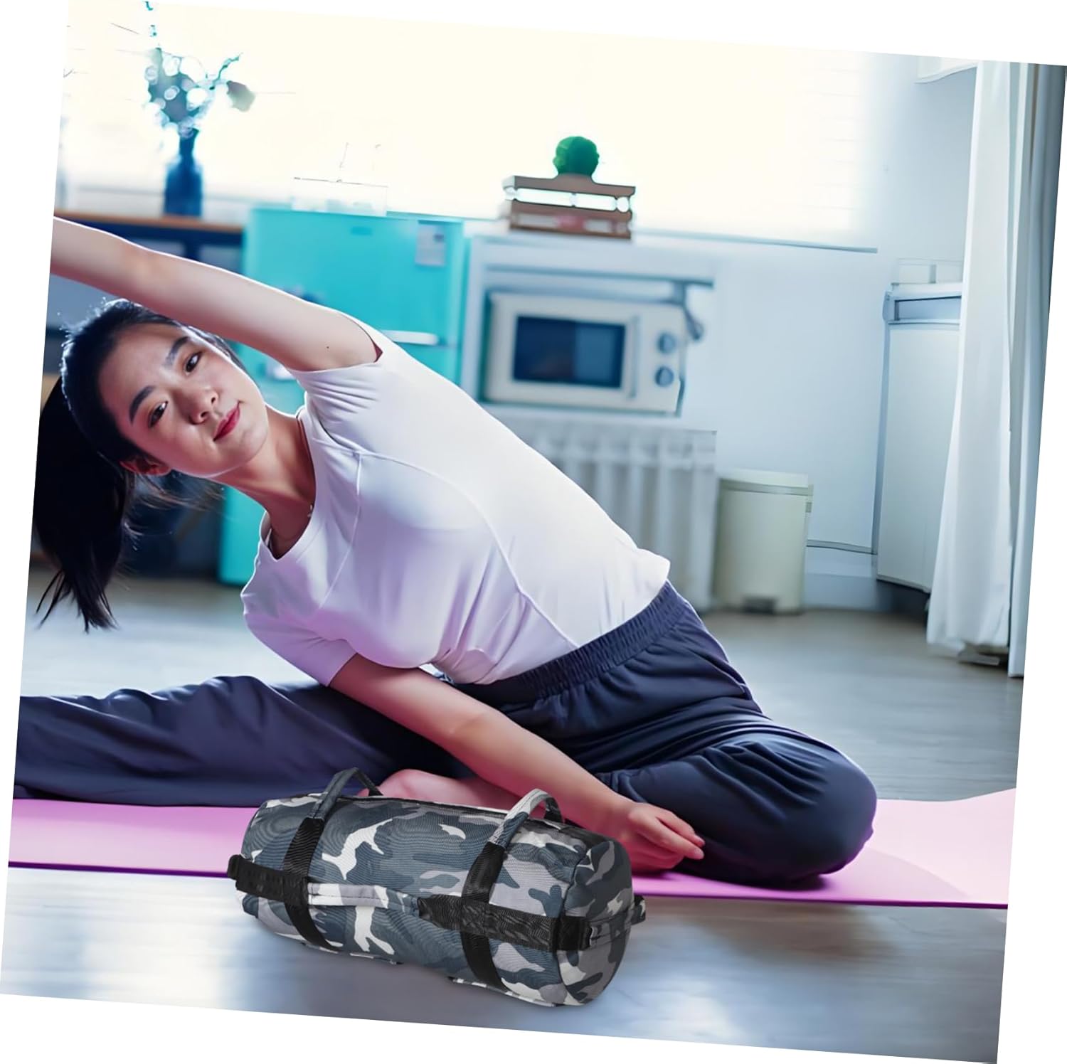 VICASKY Camouflage Weighted Sandbag Heavy Duty Training Bag for Weightlifting Strength Building and Endurance Workouts Fitness Sandbag for Outdoor Training Enthusiasts