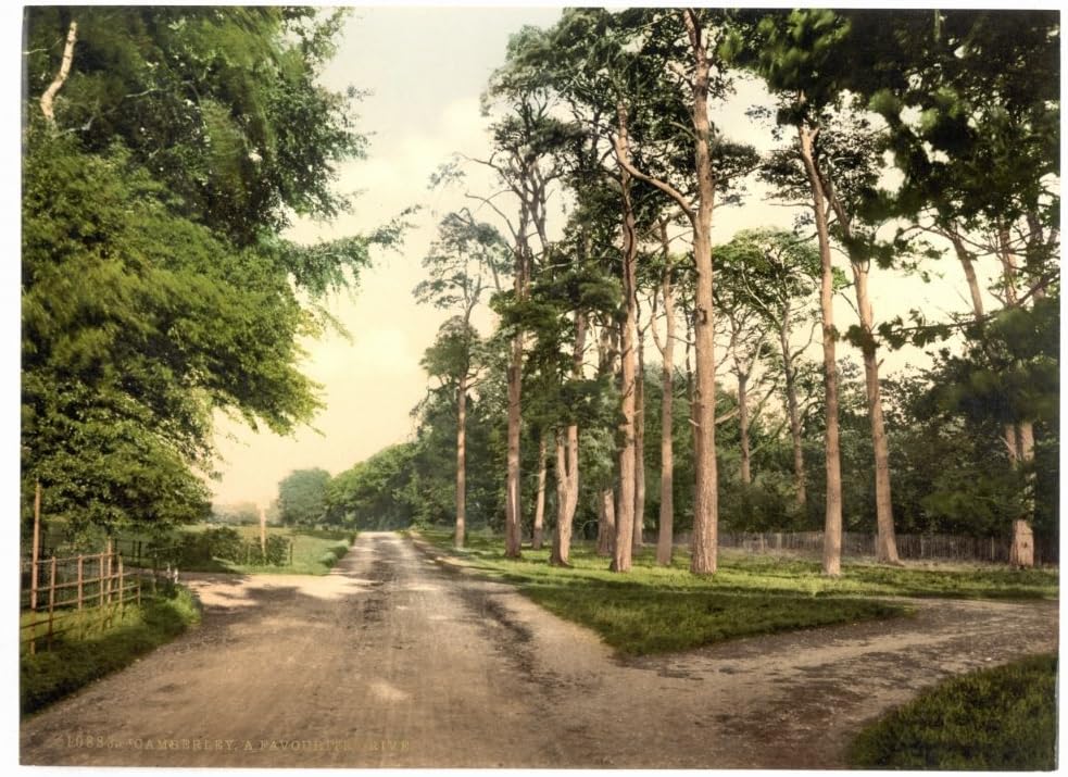 1890s photo Royal Military College, a favorite drive, Sandhurst, Camberley, E g1