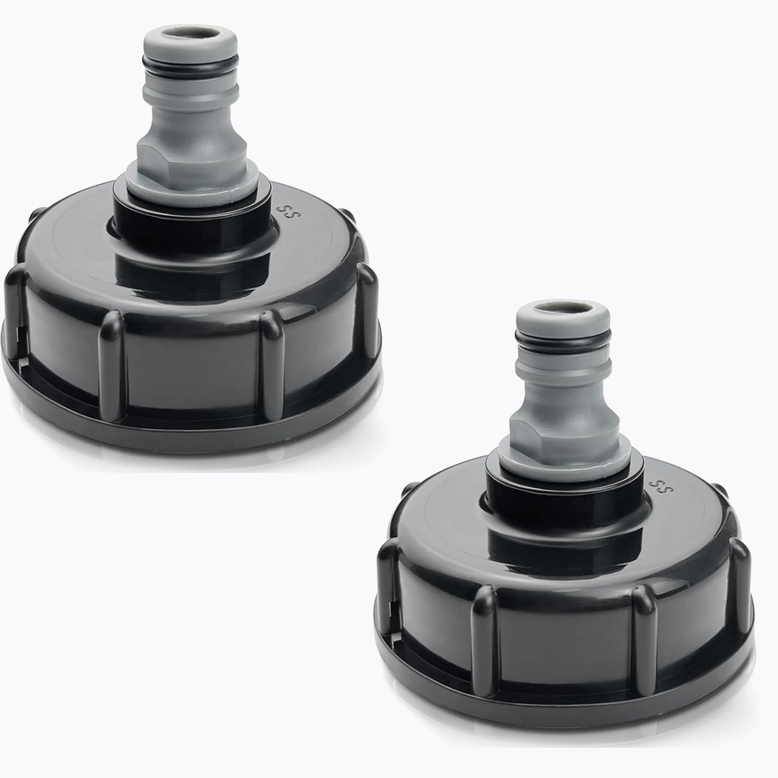 IBC Serbatoio Acqua 1000 Litri,Plastica Tappo Filettatura Interna 3/4 Raccordo Cisterna Acqua 1000 Litri,Accessori Attrezzi Tubo Da Giardino Contenitore - 2 Pcs