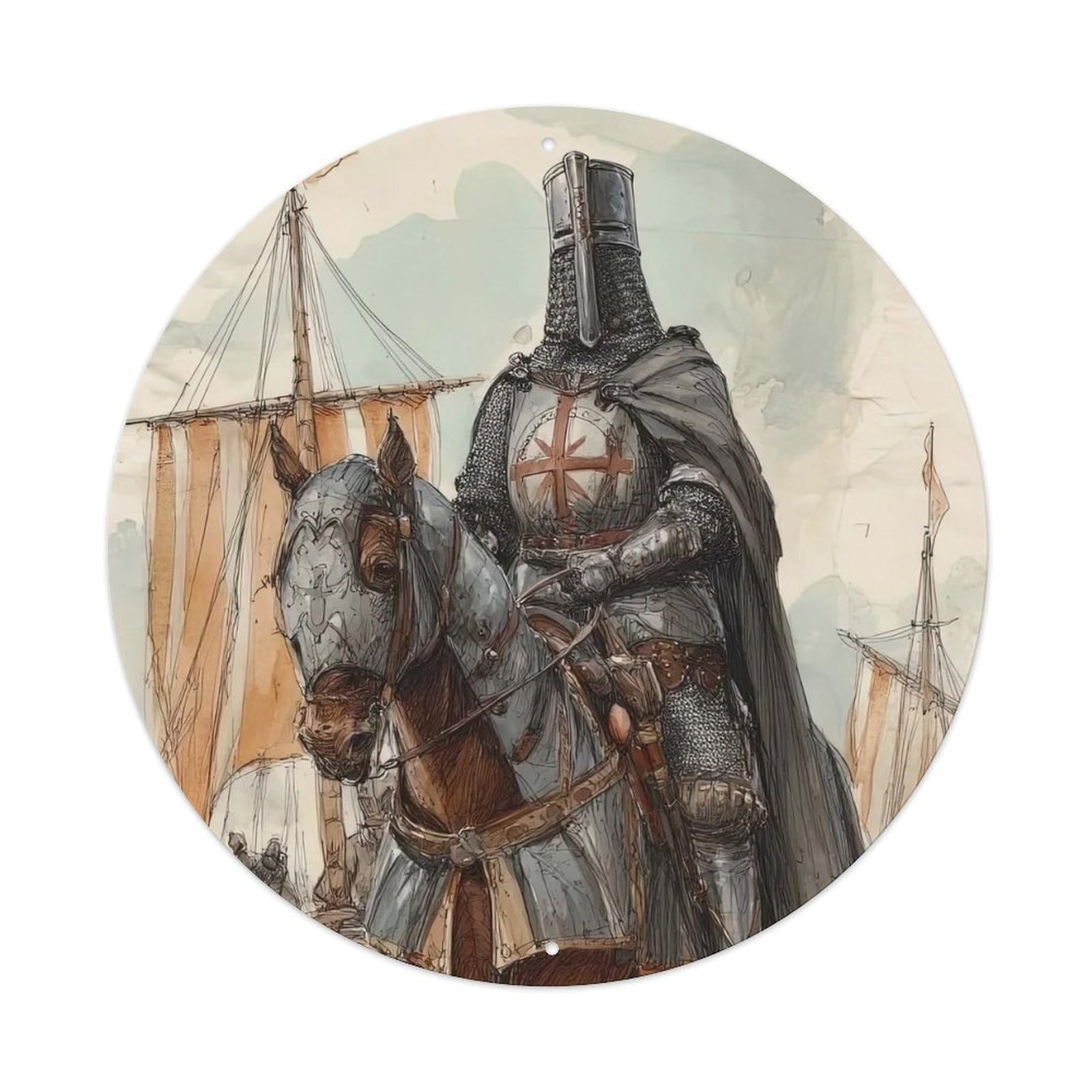 Chivalry Poster The Knights Templar The Crusades Metal Tin Sign