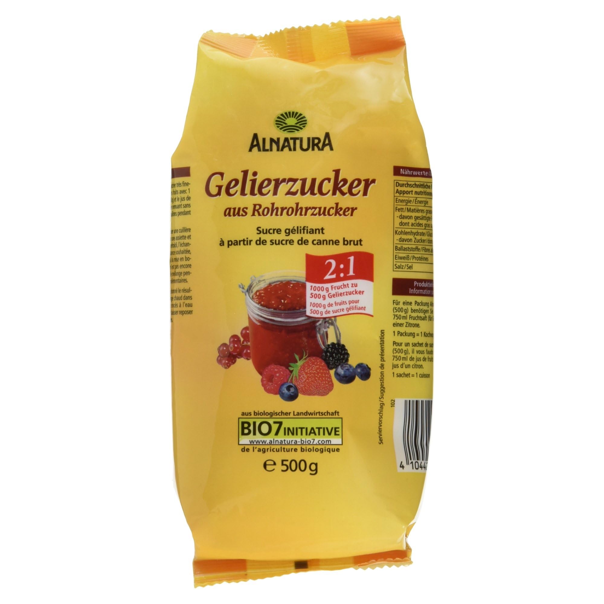 Alnatura Bio Gelierzucker, Vegan, 500g (Packung mit 6)