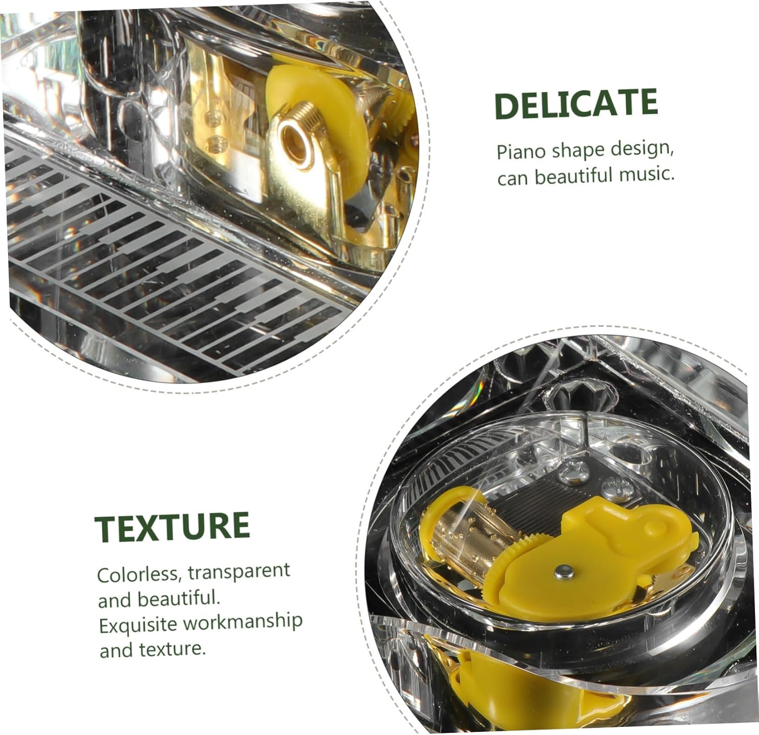 1set Piano Music Box Model Boys and Girls Musical Toy Desktop Decor Unique Imagination Creativity Plaything for Portable