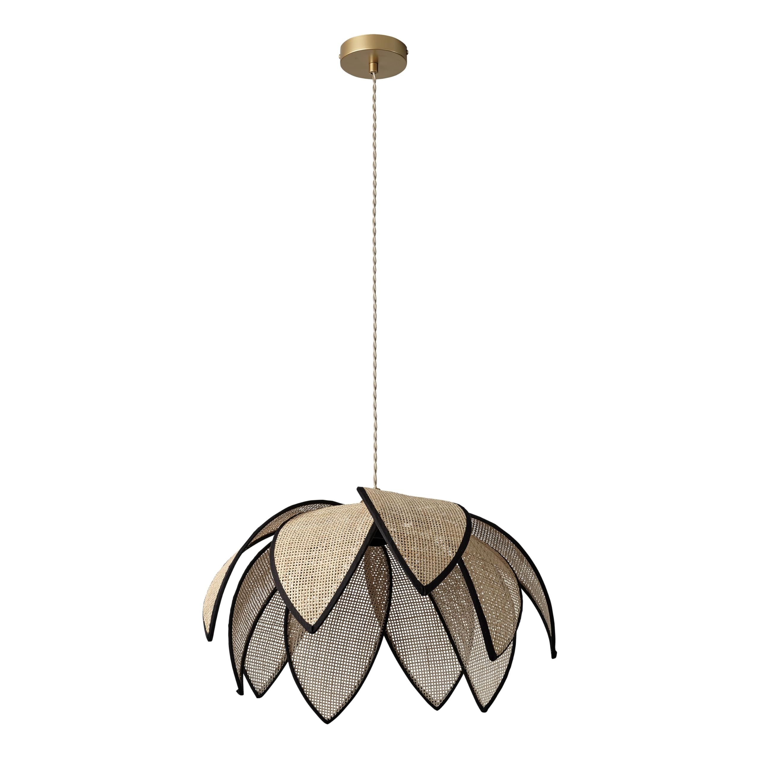 Osram Decor Rattan Lotus Pendant Ceiling Light 480 E27 Brown from B&Q