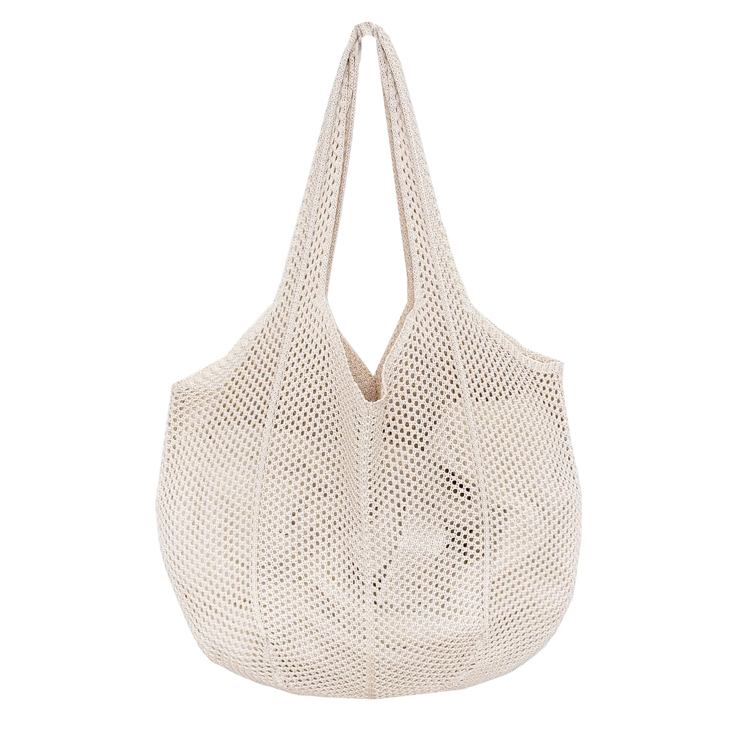 Stizimn Beach Mesh Knitted Bag Crochet Tote Bag Large Aesthetic Shoulder Bag Handbags Hollow Hobo Bag for Women Summer