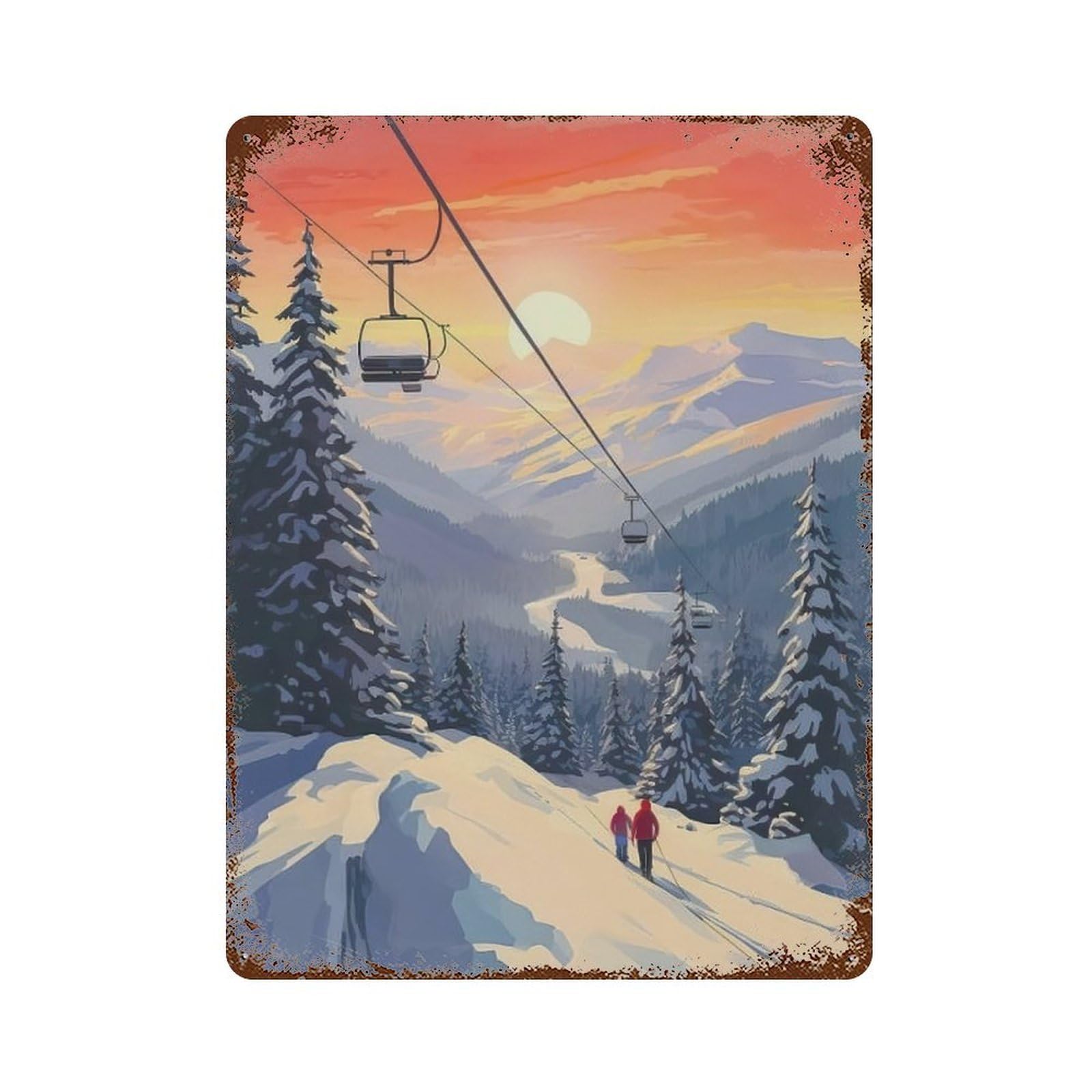xiaoxiaoshen Cityscape Whistler Canada Wall Decor Art Metal Tin Poster Modern Home Decor Art Home Bar Shop Decorations Vintage Sign 40x30cm